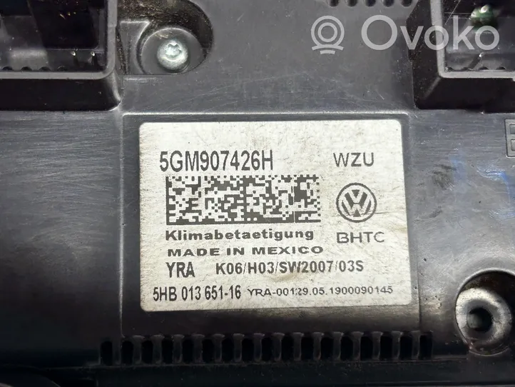 Volkswagen Jetta VII Interrupteur ventilateur 5GM907426H