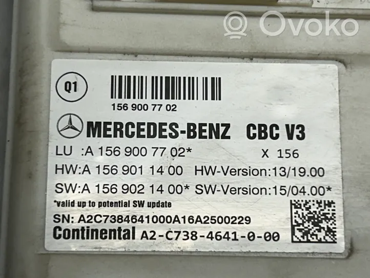 Mercedes-Benz CLA C117 X117 W117 Korin keskiosan ohjainlaite A1569007702
