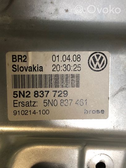 Volkswagen Tiguan Etuikkunan nostomekanismi ilman moottoria 5N0837461