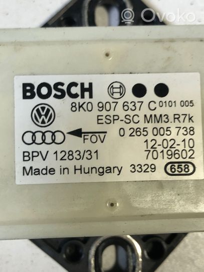 Audi Q5 SQ5 Vakaajan pitkittäiskiihtyvyystunnistin (ESP) 8K0907637C