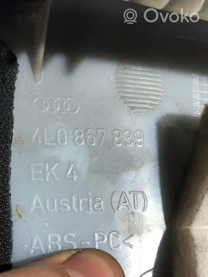 Audi Q7 4L Osłona / Listwa podsufitki bagażnika 4L0867839