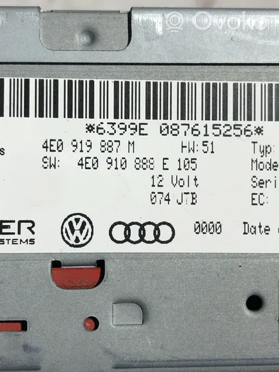 Audi Q7 4L Stacja multimedialna GPS / CD / DVD 4E0919887M