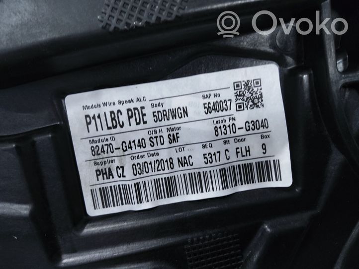 Hyundai i30 Mécanisme de lève-vitre avec moteur 82450G4010