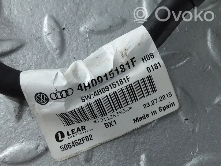 Audi A8 S8 D4 4H Minusinis laidas (akumuliatoriaus) 4H0915181F