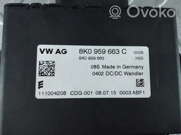 Audi A8 S8 D4 4H Przetwornica napięcia / Moduł przetwornicy 8K0959663C