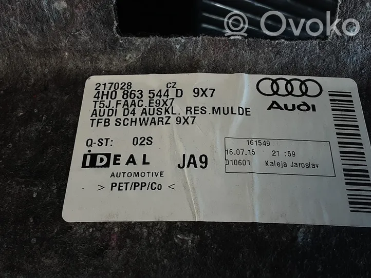 Audi A8 S8 D4 4H Element schowka koła zapasowego 4H0863544D