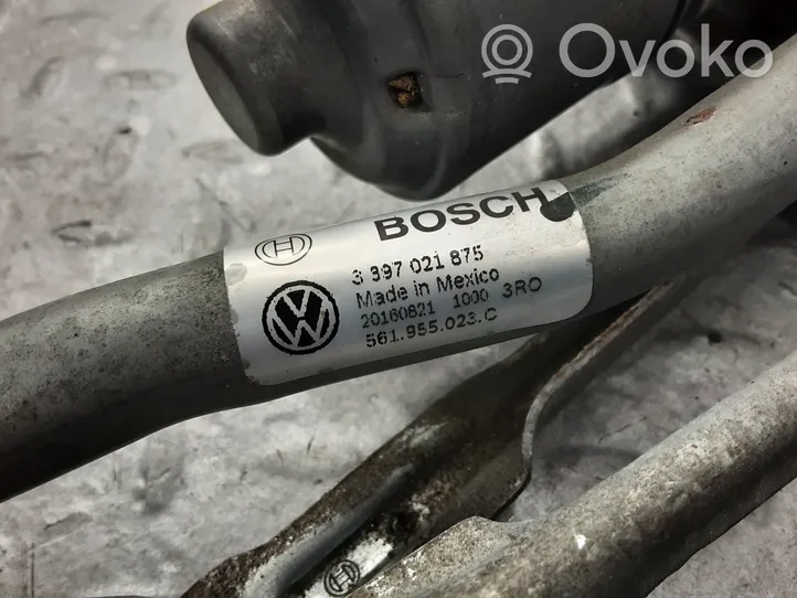 Volkswagen PASSAT B8 USA Mechanizm i silniczek wycieraczek szyby przedniej / czołowej 561955119B