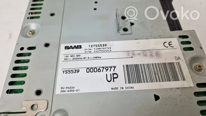 Saab 9-3 Ver2 Panel / Radioodtwarzacz CD/DVD/GPS 12755539
