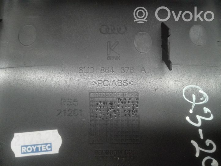 Audi Q3 8U Aizmugurējā cigarešu aizdedzināmā dekoratīvā apdare 8U0864376A