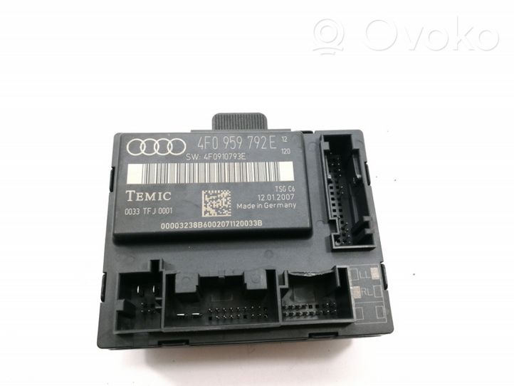 Audi A6 S6 C6 4F Unité de commande module de porte 4F0959792E