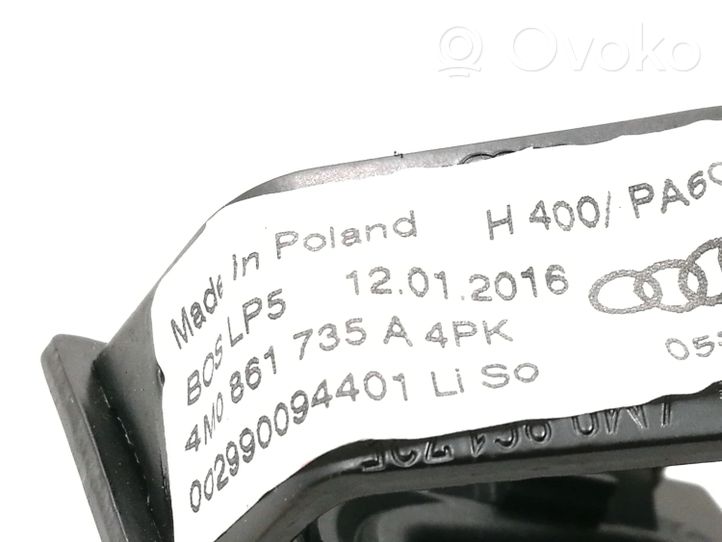 Audi Q7 4M Podpora mocowania półki bagażnika 4M0861735A