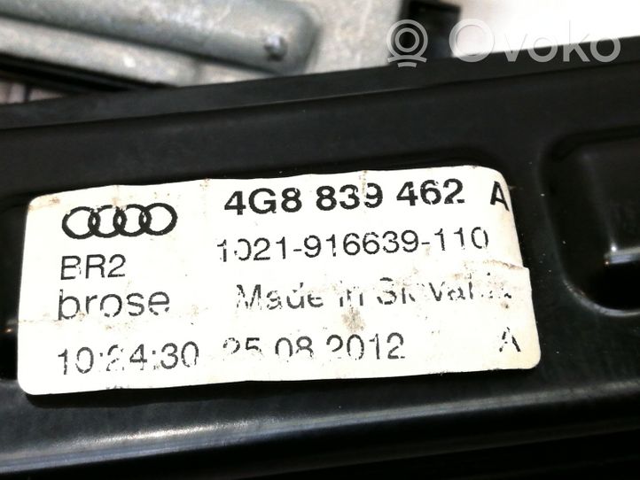 Audi A7 S7 4G Meccanismo di sollevamento del finestrino posteriore senza motorino 4G8839462A