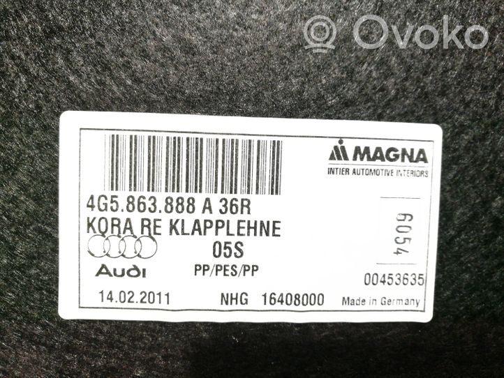 Audi A6 S6 C7 4G Apatinis, bagažinės šono, apdailos skydas 4G5863888A