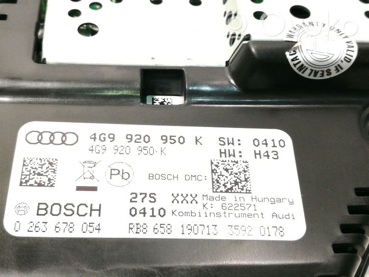 Audi A6 Allroad C7 Compteur de vitesse tableau de bord 4G9920950K