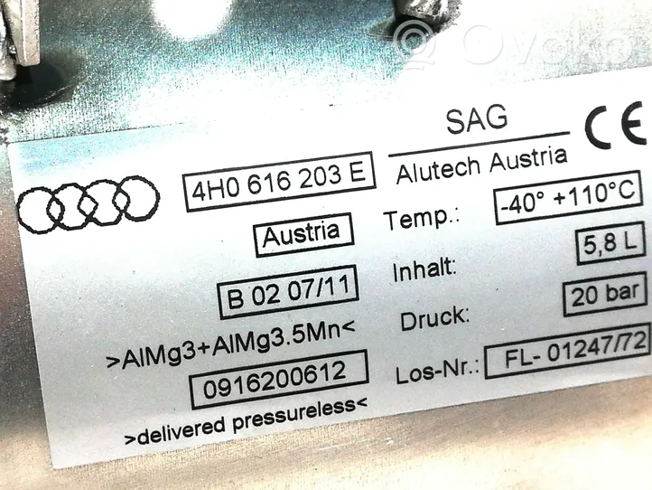 Audi A8 S8 D4 4H Accumulateur de pression de réservoir suspension pneumatique 4H0616203E