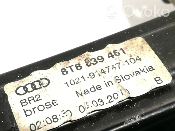 Audi A5 8T 8F Mechanizm podnoszenia szyby tylnej bez silnika 8T8839461