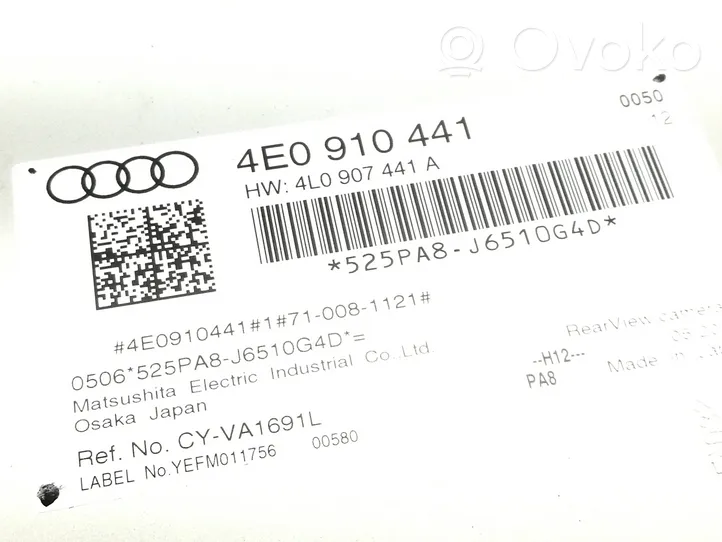 Audi A8 S8 D3 4E Module de contrôle caméra arrière 4E0910441