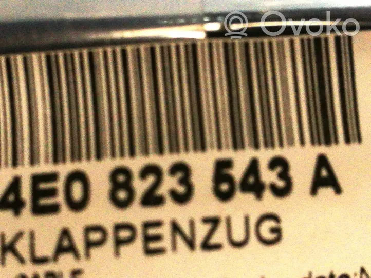 Audi A8 S8 D3 4E Konepellin lukituksen vapautusvaijeri 4E0823543A