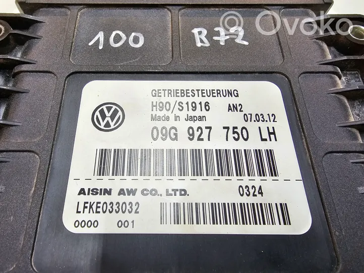 Volkswagen PASSAT B7 USA Vaihdelaatikon ohjainlaite/moduuli 09G927750LH