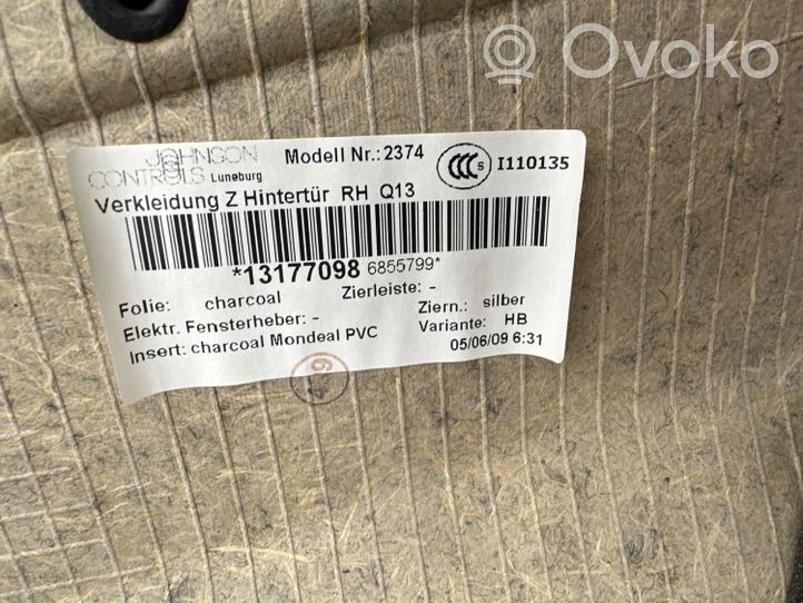 Opel Astra H Garniture panneau de porte arrière T110135