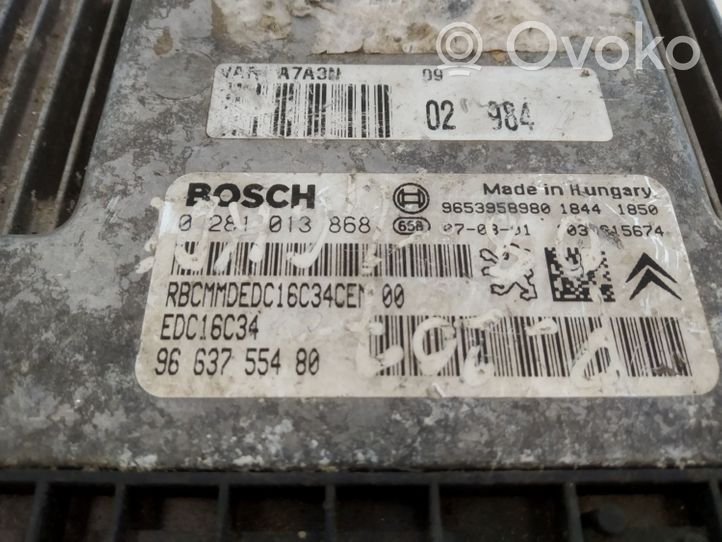 Peugeot 207 Moottorin ohjainlaite/moduuli 9663755480