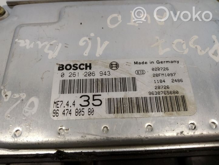 Peugeot 307 Sterownik / Moduł ECU 9647480580