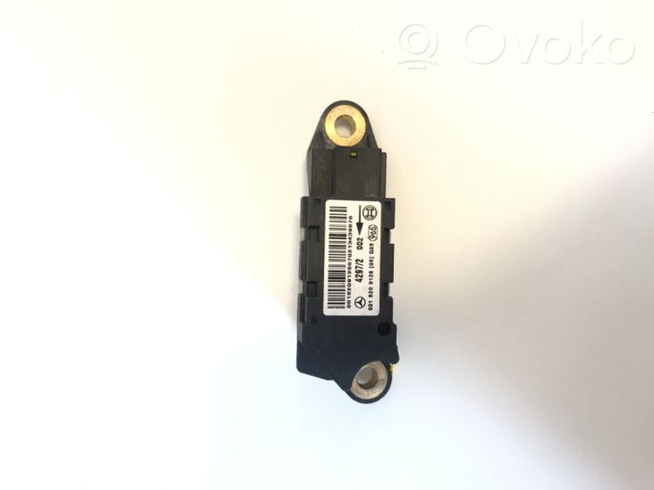 Mercedes-Benz E W210 Sensor impacto/accidente para activar Airbag 0018209126