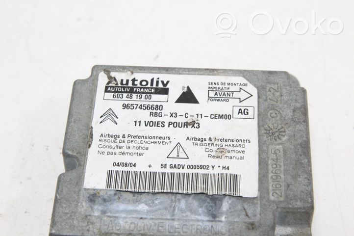 Citroen C5 Turvatyynyn ohjainlaite/moduuli 603481900