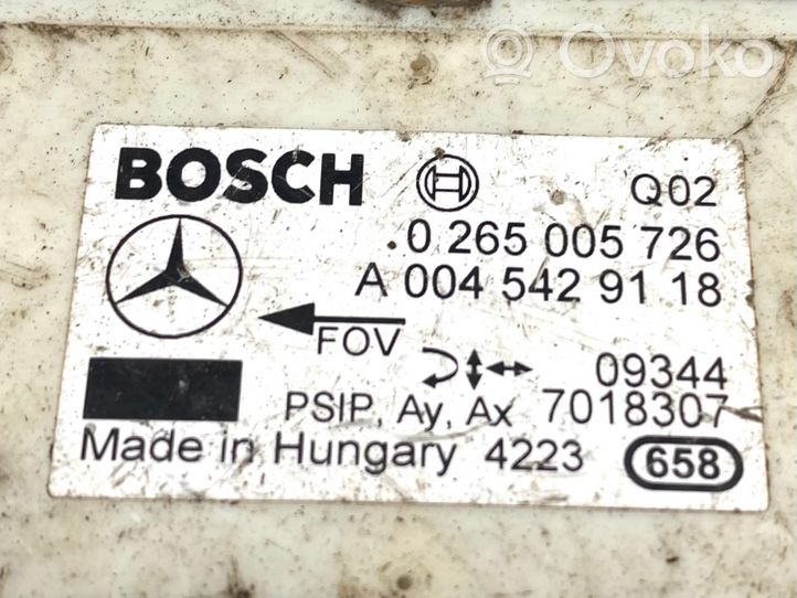 Mercedes-Benz A W169 Vakaajan pitkittäiskiihtyvyystunnistin (ESP) A0045429118