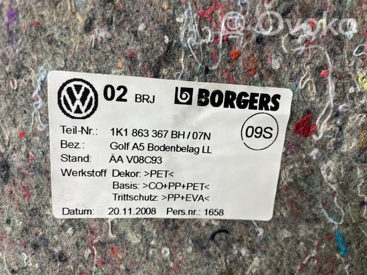 Volkswagen Golf VI Tapis de sol / moquette de cabine avant 1K1863367BH