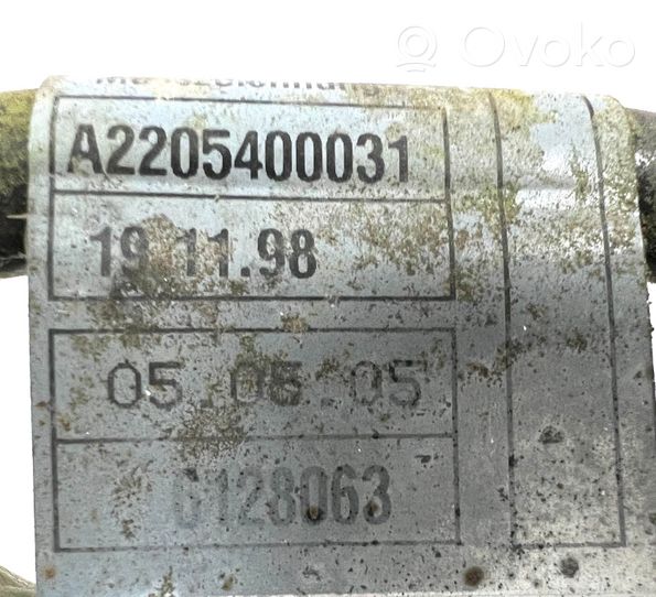 Mercedes-Benz A W169 Cavo negativo messa a terra (batteria) A2205400031