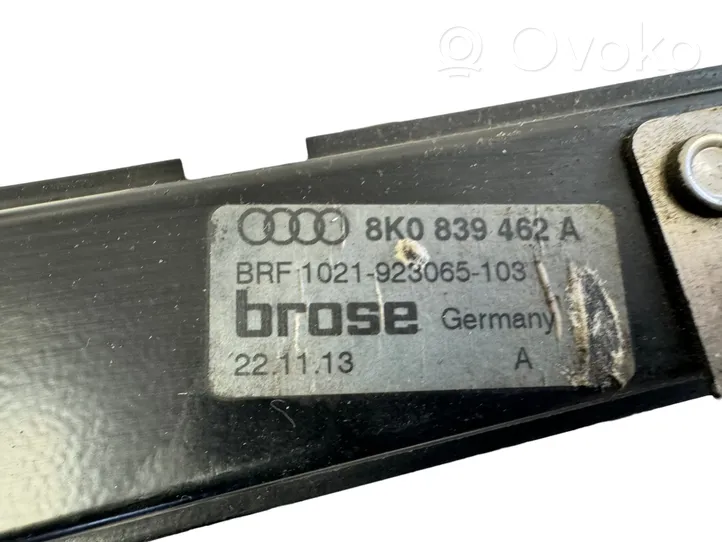 Audi A4 S4 B8 8K Mechanizm podnoszenia szyby tylnej bez silnika 8K0839462A