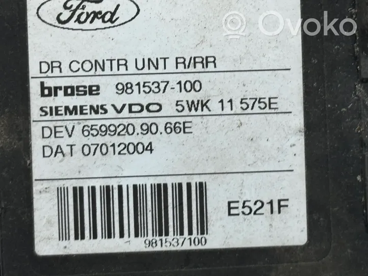 Ford C-MAX I Silniczek podnoszenia szyby drzwi tylnych 981537100