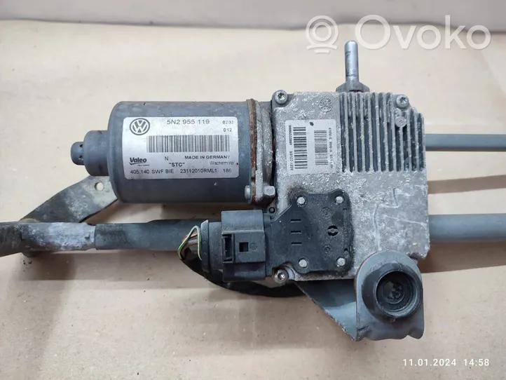 Volkswagen Tiguan Mechanizm i silniczek wycieraczek szyby przedniej / czołowej 5N2955119