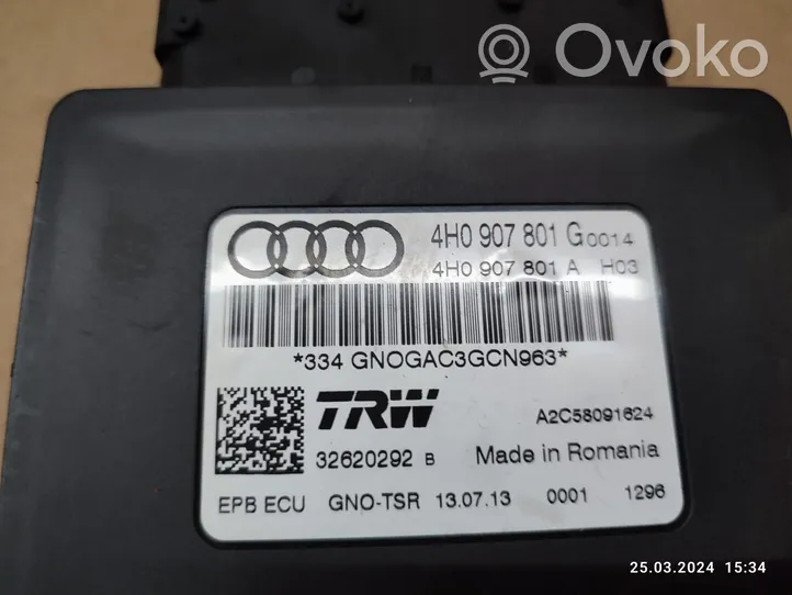 Audi A6 S6 C7 4G Rankinio stabdžio valdymo blokas 4H0907801G