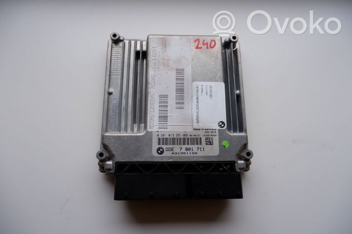 BMW 5 E60 E61 Unité de commande, module ECU de moteur 7801711