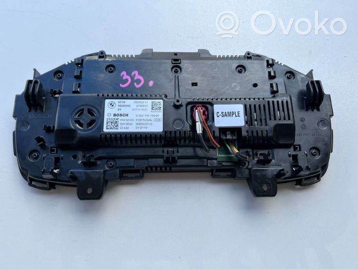 BMW 3 G20 G21 Compteur de vitesse tableau de bord 9836945