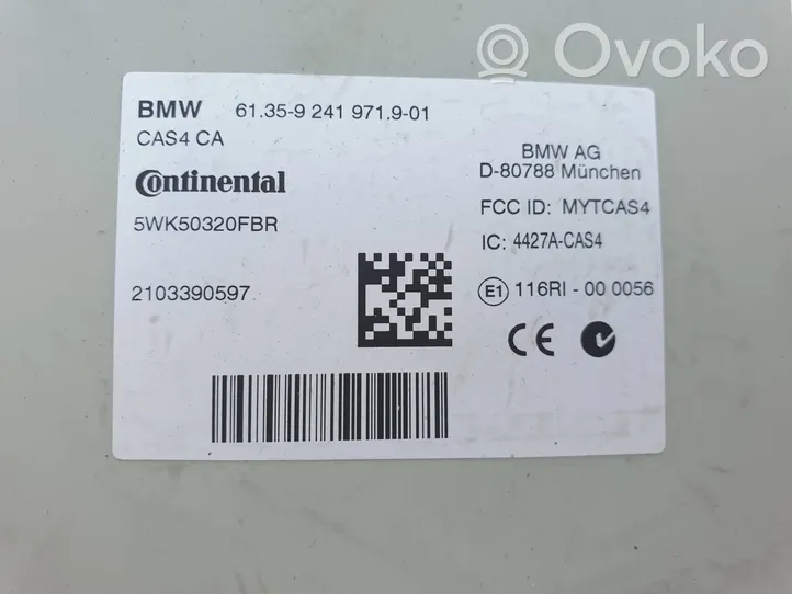 BMW 7 F01 F02 F03 F04 Moduł / Sterownik CAS 9241971