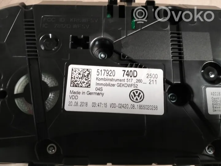 Volkswagen Golf Sportsvan Tachimetro (quadro strumenti) 517920740D