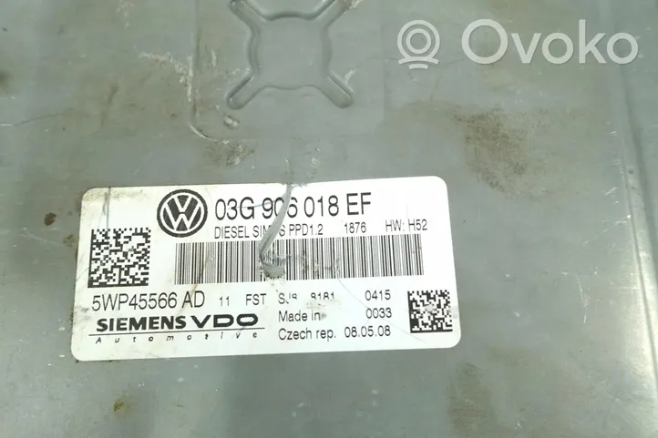 Volkswagen Touran III Unité de commande, module ECU de moteur 03G906018EF