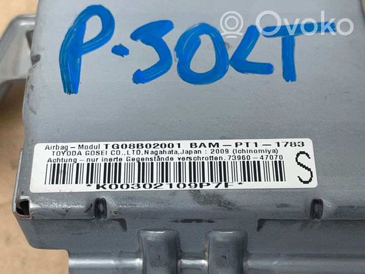 Toyota Prius (XW30) Keleivio oro pagalvė 7396047070