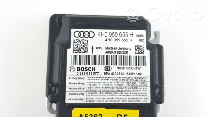 Audi A6 S6 C7 4G Turvatyynyn ohjainlaite/moduuli 4H0959655H