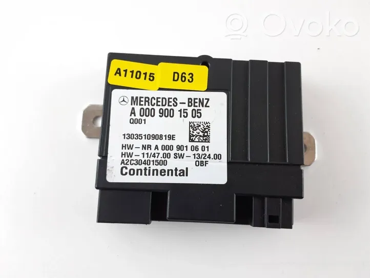 Mercedes-Benz C W205 Unité de commande / module de pompe à carburant A0009001505