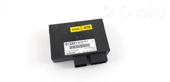 Audi A6 S6 C6 4F Centralina/modulo rimorchio barra di traino 4E0907383A