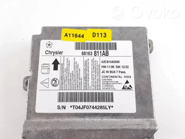 Fiat Freemont Module de contrôle airbag 68163811AB