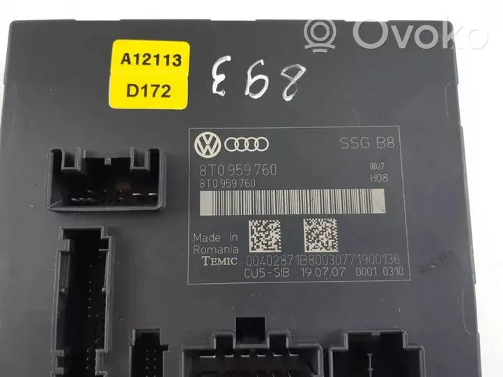 Audi A4 S4 B8 8K Sėdynės valdymo blokas 8T0959760