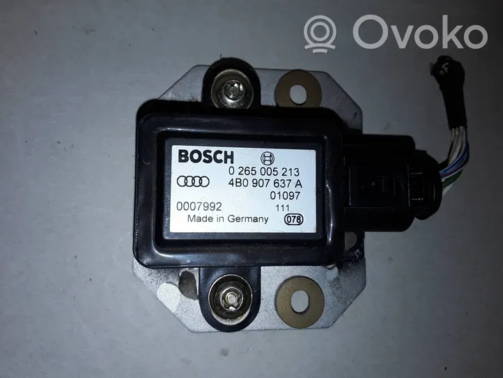 Audi A6 S6 C6 4F Capteur de vitesse de lacet d'accélération ESP 4B0907637A