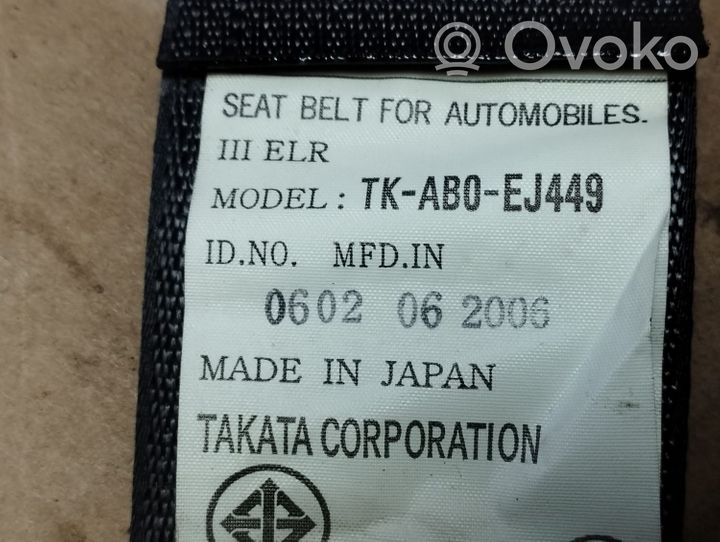 Honda Civic Ceinture de sécurité arrière TKAB0EJ449