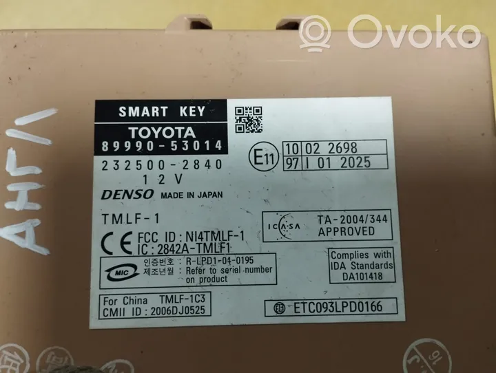 Lexus IS 220D-250-350 Moduł / Sterownik systemu uruchamiania bezkluczykowego 8999053014