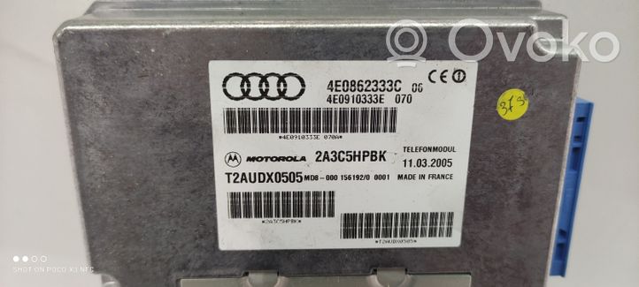 Audi A8 S8 D3 4E Unité de commande, module téléphone 4E0910333E